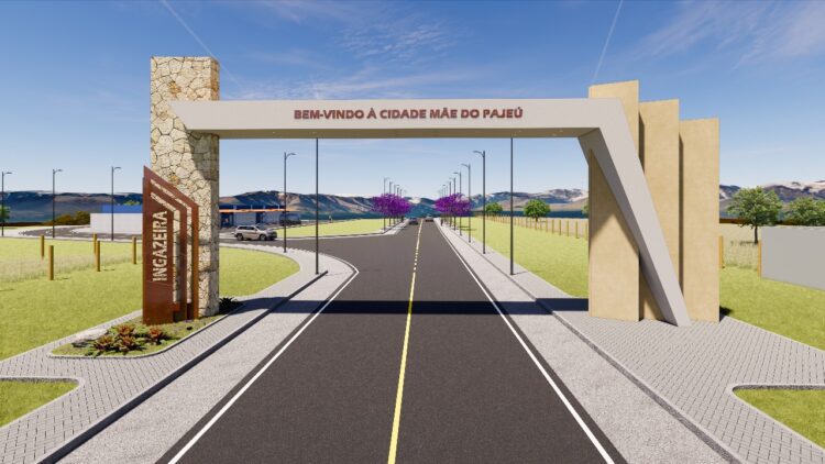 Prefeito de Ingazeira, Luciano Torres, assina ordem de serviço para construção de Portal e Passeio Urbano
