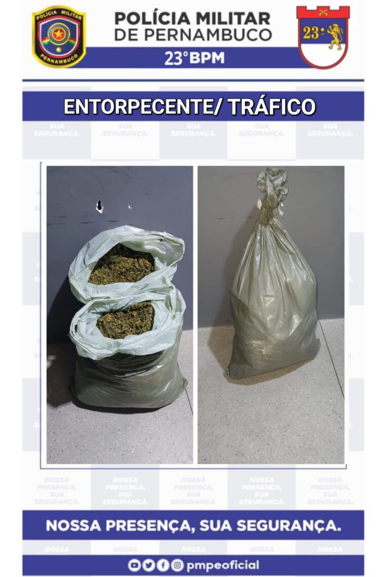 Perseguição termina em prisão e apreensão de droga em São José do Egito