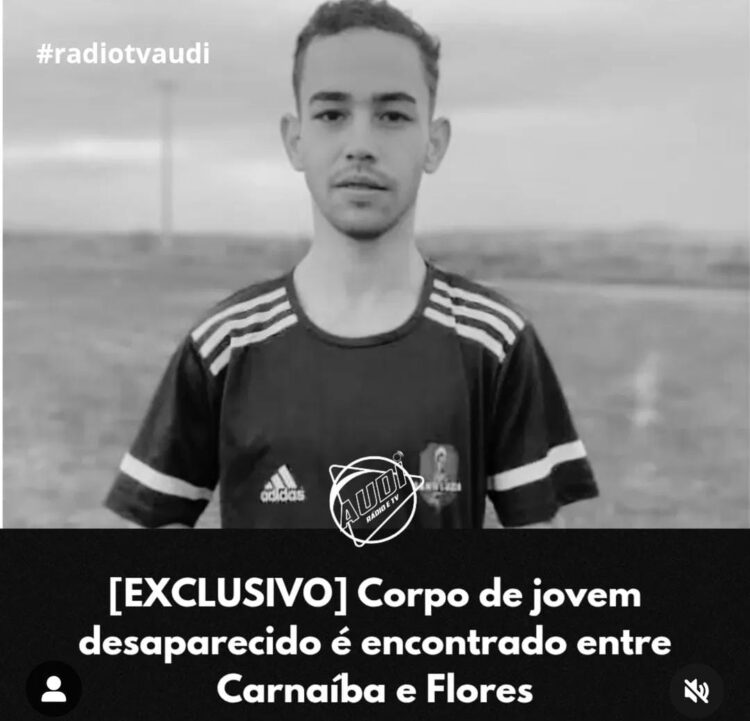 Corpo de jovem desaparecido é encontrado entre Carnaíba e Flores