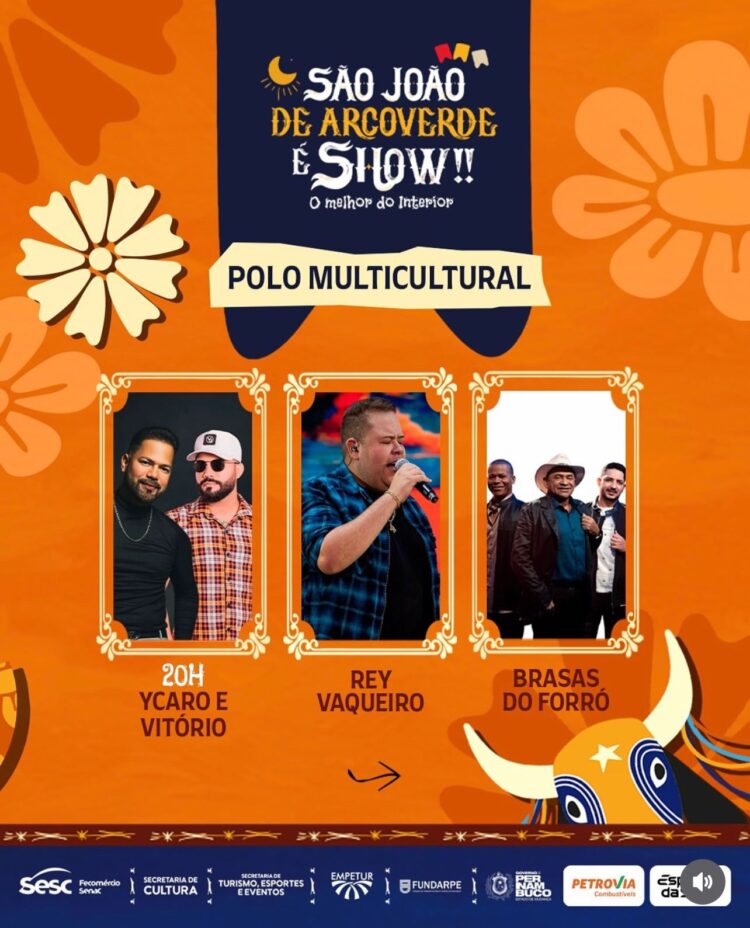 Sétima noite do São João de Arcoverde 2025 celebra o forró e a vaquejada com atrações locais e nacionais