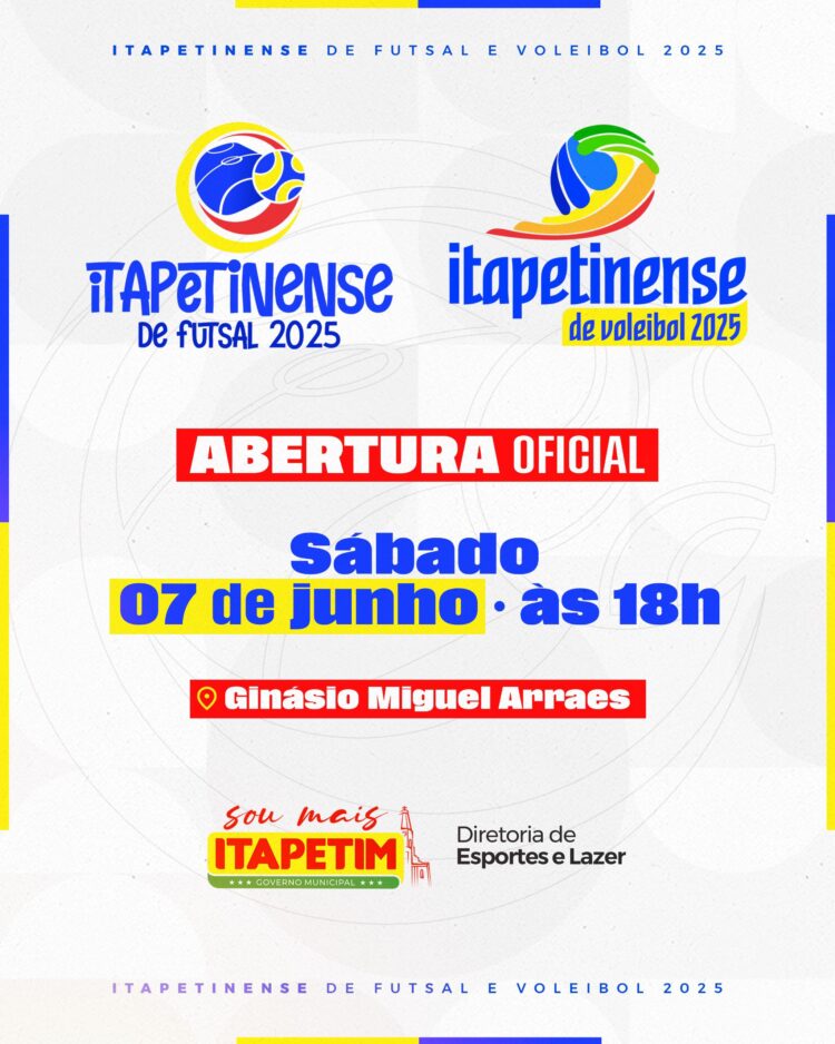 Itapetim inicia Campeonato de Futsal e Voleibol 2025 neste sábado (07/06)