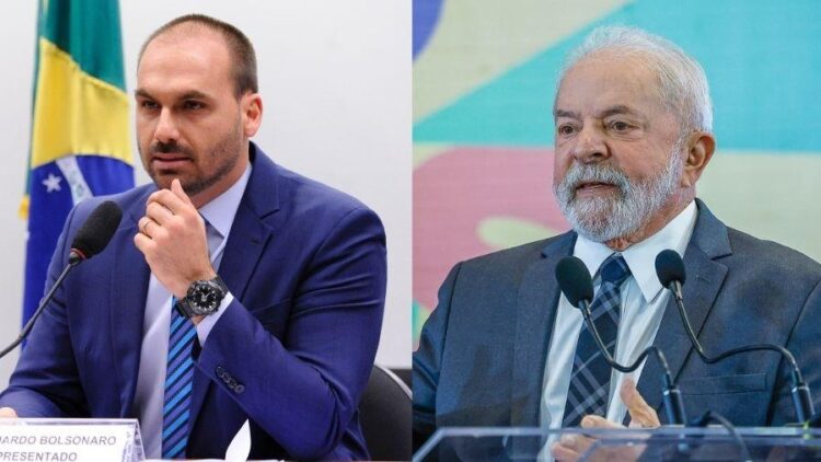 Lula diz que Eduardo Bolsonaro fica “tentando lamber as botas do Trump”