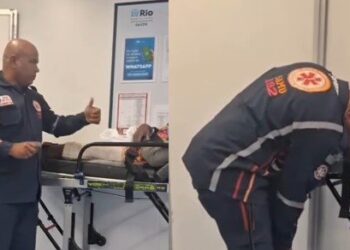 Socorrista comove web após ato generoso com paciente