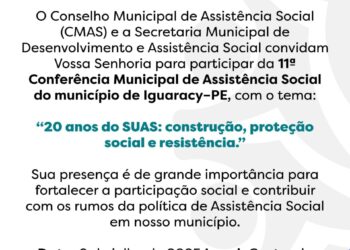 Prefeitura de Iguaracy promove 11ª Conferência Municipal de Assistência Social