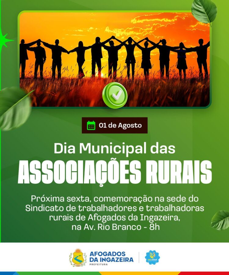 Afogados vai celebrar dia municipal das associações rurais