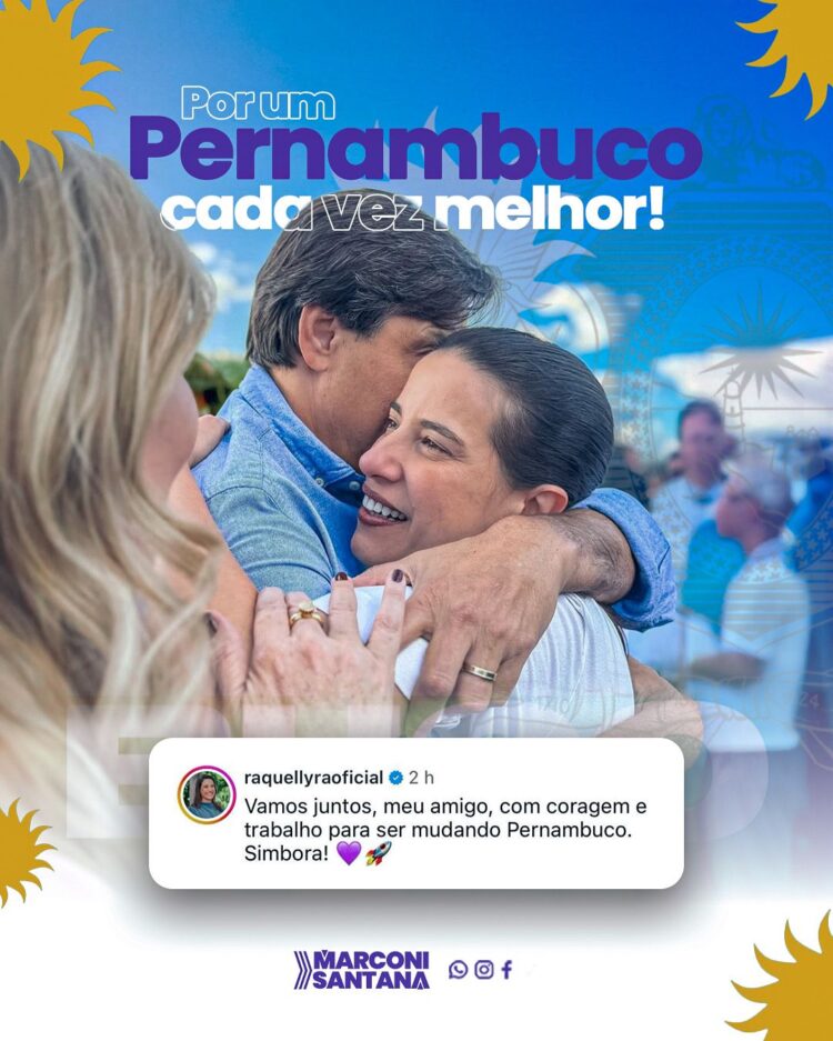 “Vamos juntos, meu amigo!” — Raquel Lyra responde a Marconi Santana e reforça parceria por um Pernambuco melhor