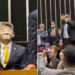 Oposição cobre olhos e boca em protesto a prisão de Bolsonaro e anuncia obstrução do Congresso