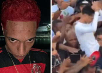 Oruam deixa presídio em Bangu e é ovacionado por fãs