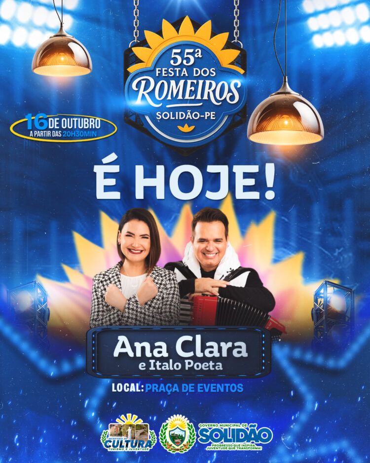 Ana Clara e Ítalo Poeta abrem a 55ª Festa dos Romeiros de Solidão