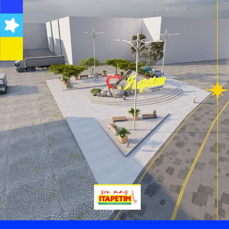 Prefeitura de Itapetim inicia obras da nova praça e letreiro turístico na entrada da cidade