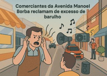 Comerciantes da Avenida Manoel Borba reclamam de excesso de barulho