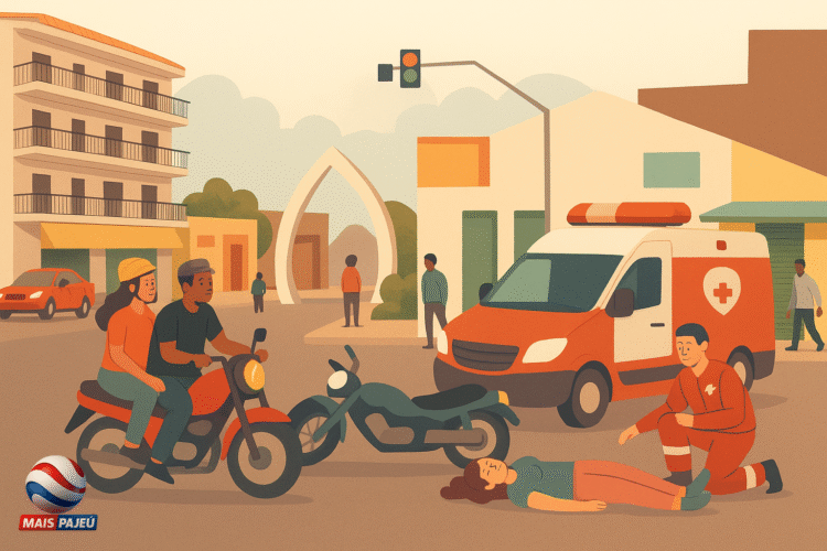 Acidente na Rua da Baixa, em São José do Egito, deixa uma pessoa ferida neste domingo (09)