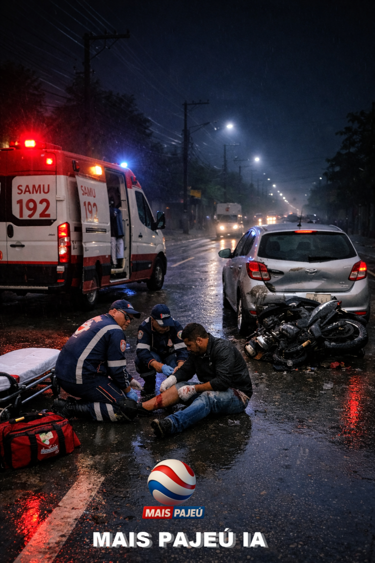 Motociclista fica ferido após colisão em Afogados da Ingazeira
