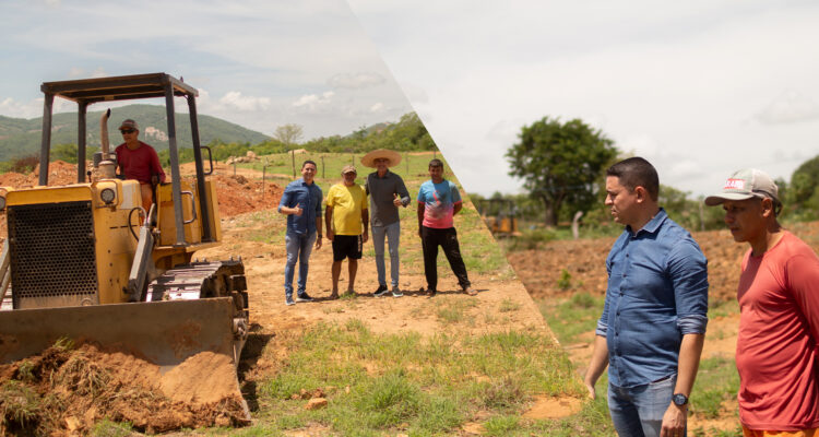 Quadra de Múltiplo Uso no Sítio Pintada tem início com regularização do terrenoPrefeito Mayco da Farmácia acompanha de perto os primeiros trabalhos na comunidade