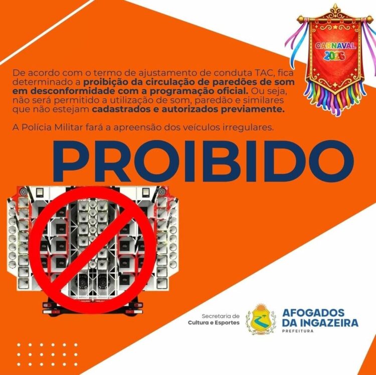 Comunicado oficial do Carnaval de Afogados da Ingazeira