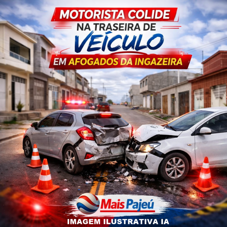 Motorista colide na traseira de veículo em Afogados da Ingazeira