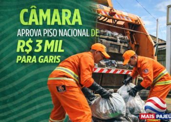 Câmara aprova piso salarial de R$ 3 mil para garis em todo o Brasil