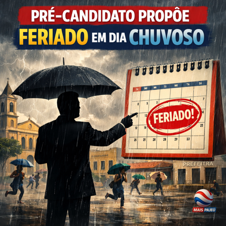 Pré candidato propõe feriado em dia chuvoso