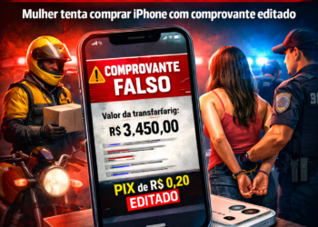 Golpe do Pix Falso em Afogados: mulher é detida após tentar comprar iPhone com comprovante editado