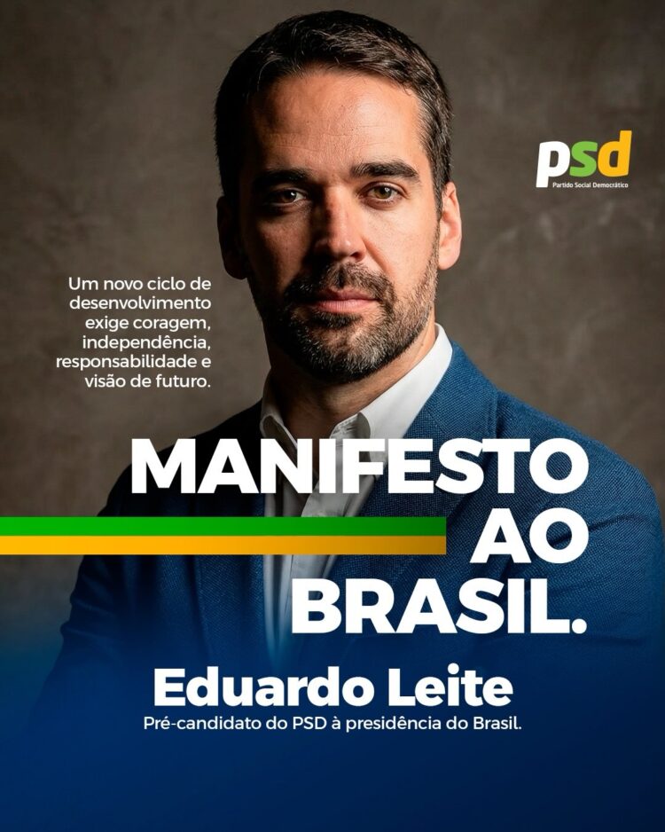 Eduardo Leite oficializa pré-candidatura à presidência pelo PSD; se eleito será o primeiro presidente declarado homossexual do Brasil