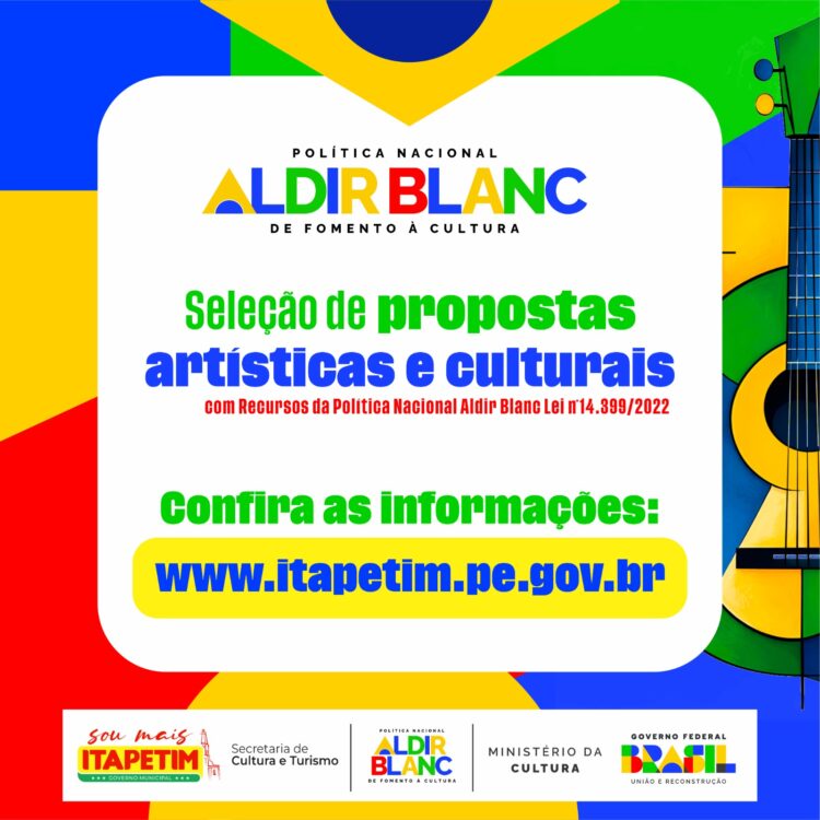 Prefeitura de Itapetim publica edital do Festival PNAB – Ciclo 2 para seleção de projetos culturais