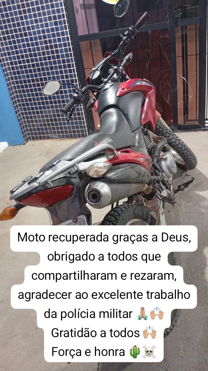 Motocicleta roubada é encontrada abandonada em Afogados da Ingazeira