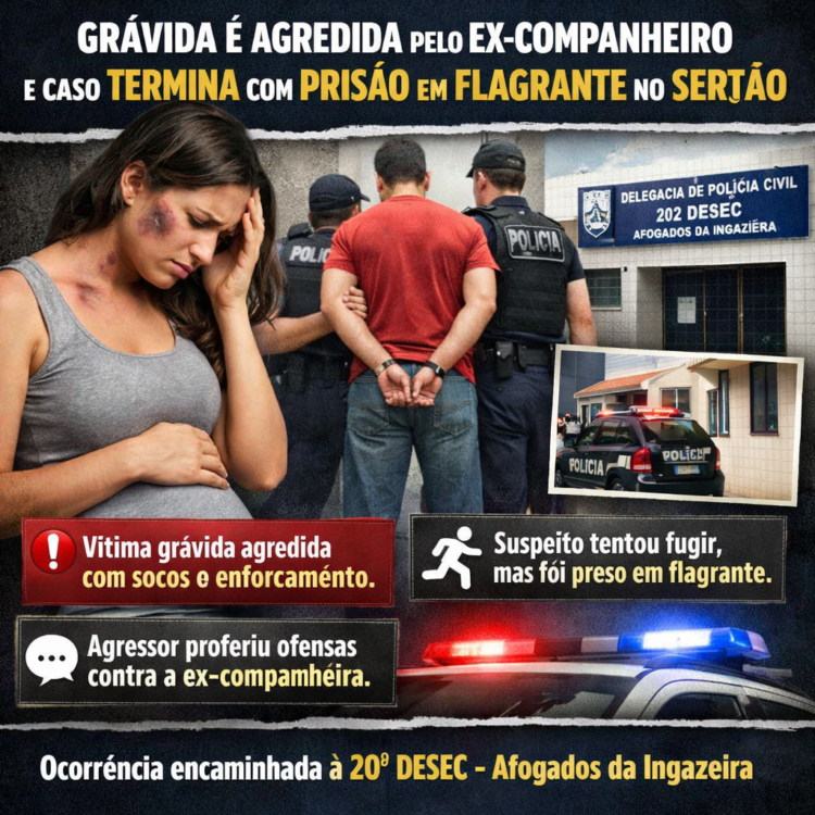 Grávida é agredida pelo ex-companheiro em Afogados da Ingazeira