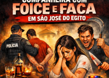 Homem ameaça companheira com foice e faca após dia de bebedeira em São José do Egito