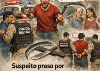 “Vou te cortar!”: suspeito faz ameaças com foice e facão em Afogados