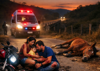 Animal solto causa acidente e deixa 3 feridos em Afogados da Ingazeira