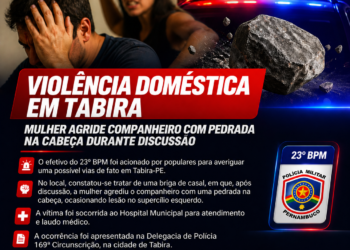 Mulher agride companheiro com pedrada na cabeça após discussão em Tabira