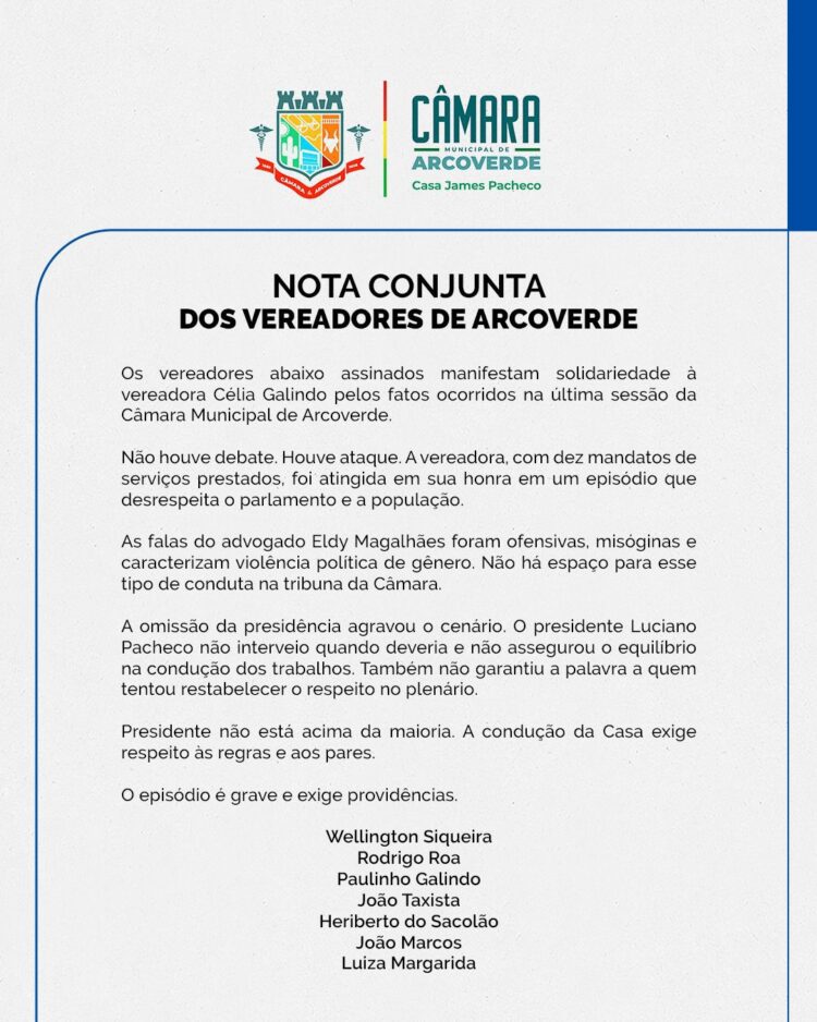 Vereadores denunciam ataques e omissão da presidência em sessão tumultuada em Arcoverde