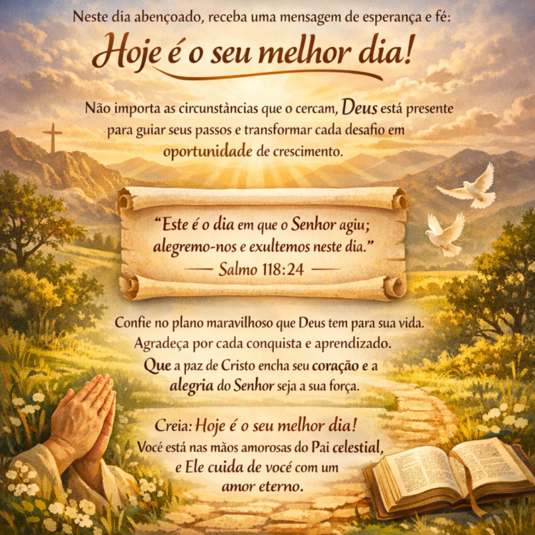 Palavra do Dia: Hoje é o seu melhor dia!