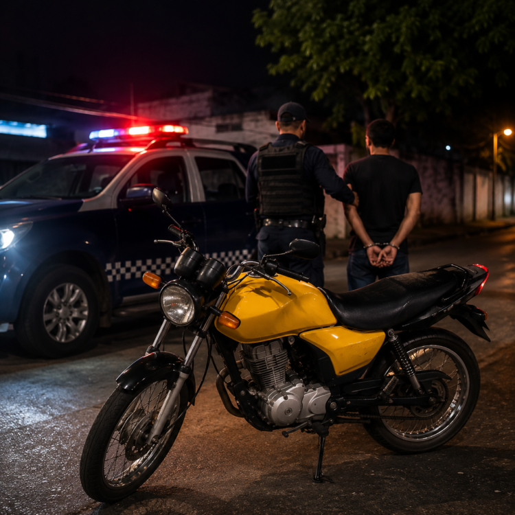 Criminoso rouba moto no bairro São Sebastião, mas tecnologia impede fuga em Afogados