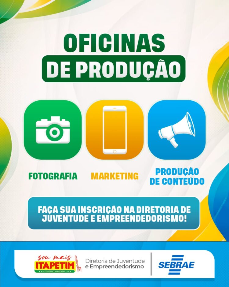 Governo Municipal de Itapetim promove oficinas gratuitas de fotografia, marketing e produção de conteúdo para empreendedores locais