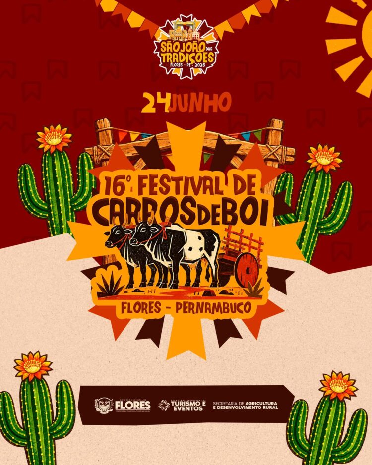 Governo de Flores abre inscrições para o 16º Festival de Carros de Boi