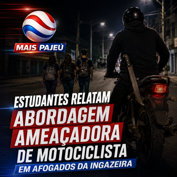 Estudantes relatam abordagem ameaçadora de motociclista em Afogados da Ingazeira