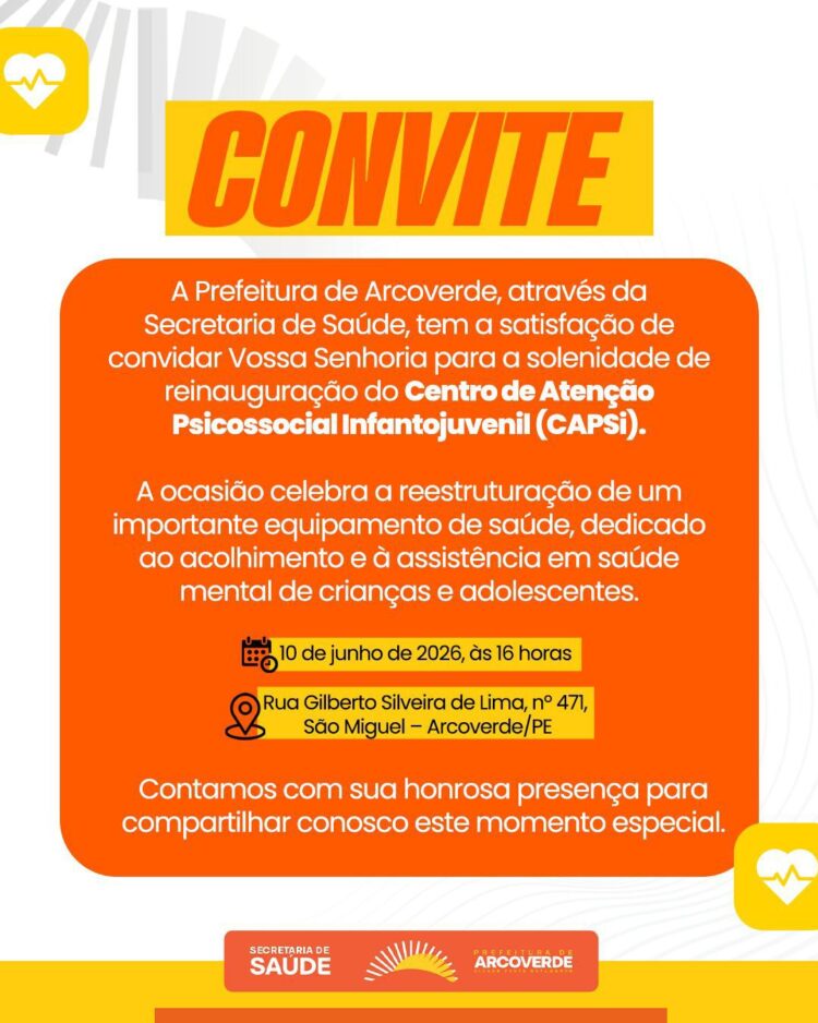 Zeca entrega novo CAPS Infantil de Arcoverde nesta quarta-feira (10) com estrutura ampliada