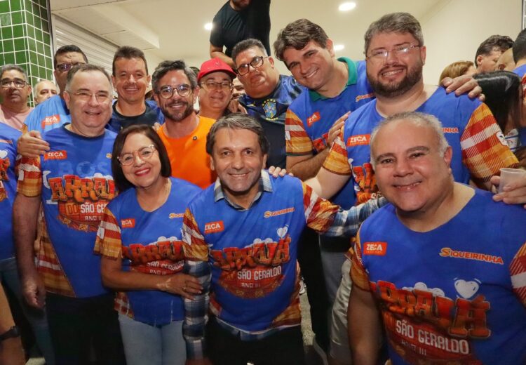 Zeca, Marcelo Gouveia, Siqueirinha e Nerianny celebram sucesso do Arraiá do São Geraldo