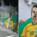 Mulher é flagrada ao esfregar cocô de cachorro em imagem de Bolsonaro