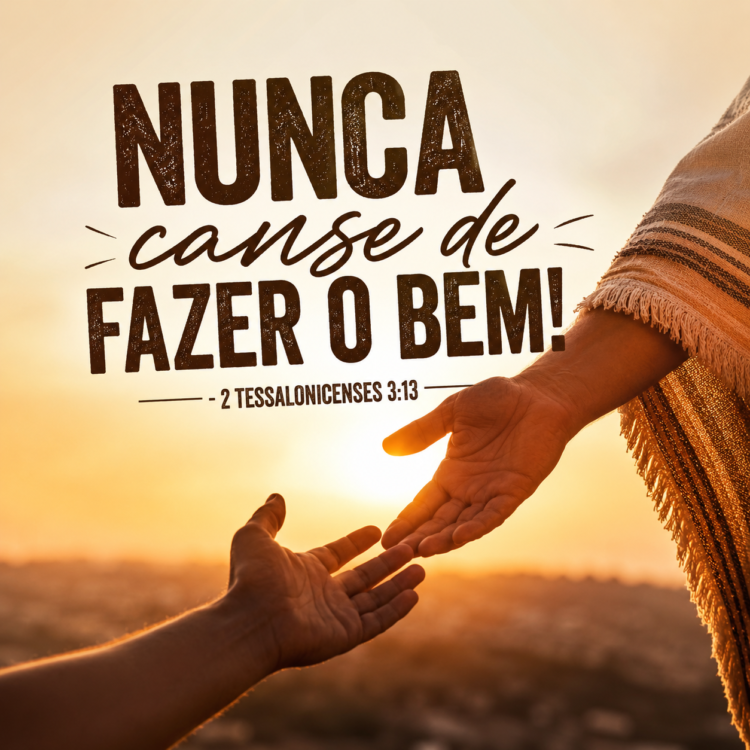 Palavra do Dia: Nunca canse de fazer o bem!