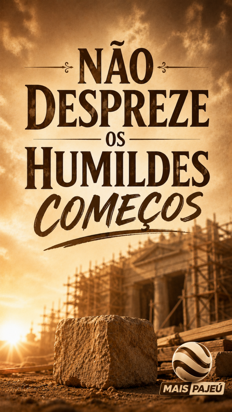 Palavra do Dia: Não despreze os humildes começos