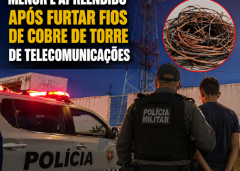 Menor é apreendido após furtar fios de cobre de torre de telecomunicações em Tabira
