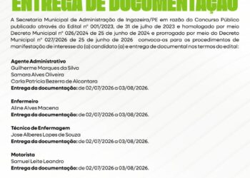 Prefeitura de Ingazeira convoca aprovados em concurso público de 2023