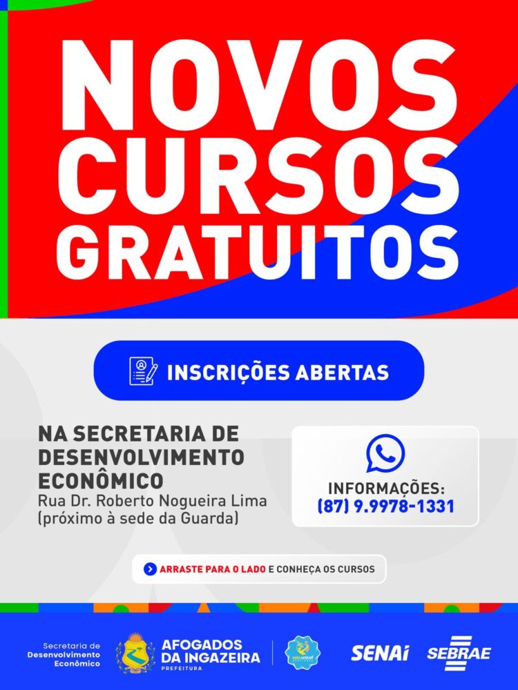 Prefeitura de Afogados lança novos cursos em parceria com o Sebrae e Senai