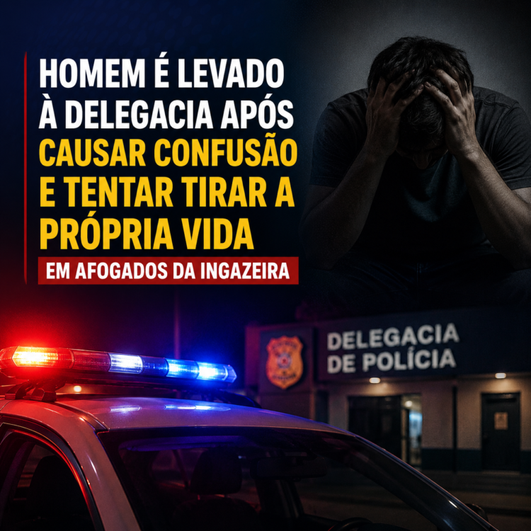 Homem é levado à delegacia após causar confusão e tentar tirar a própria vida em Afogados da Ingazeira