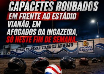 Mais de 10 capacetes são roubados em frente ao Estádio Vianão, em Afogados da Ingazeira