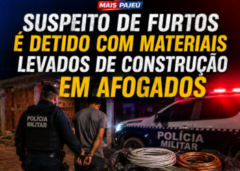Suspeito de furtos é detido com materiais levados de construção em Afogados