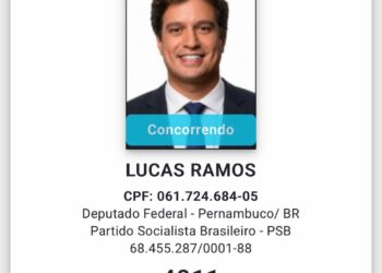 Eleições 2026: Pedido de registro de candidatura de Lucas Ramos à reeleição para a Câmara dos Deputados é protocolado na Justiça Eleitoral