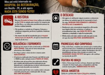 Família denuncia suposto descaso com paciente internado no Recife